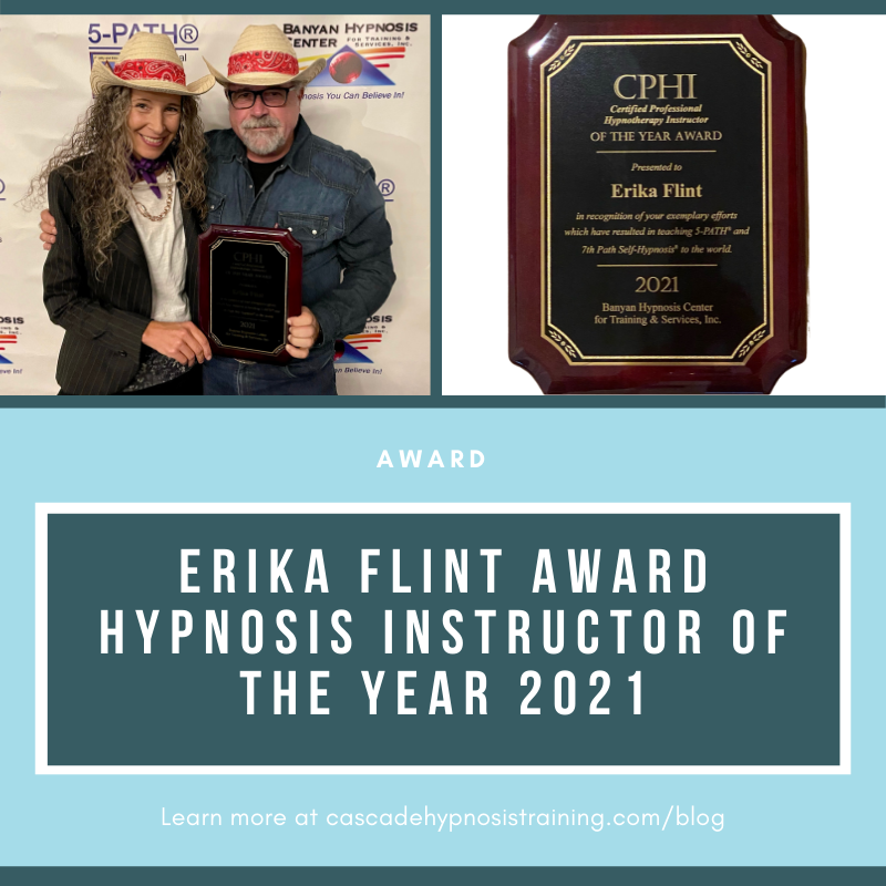 Erika Flint Awarded Hypnosis Instructor of the Year 2021!