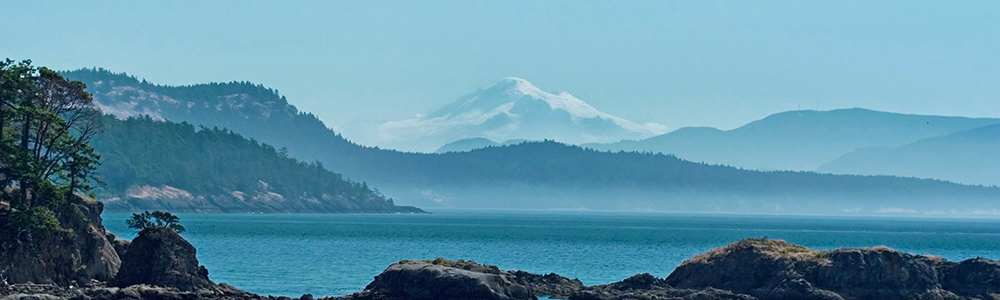 Mount Baker over water from Port Townsend